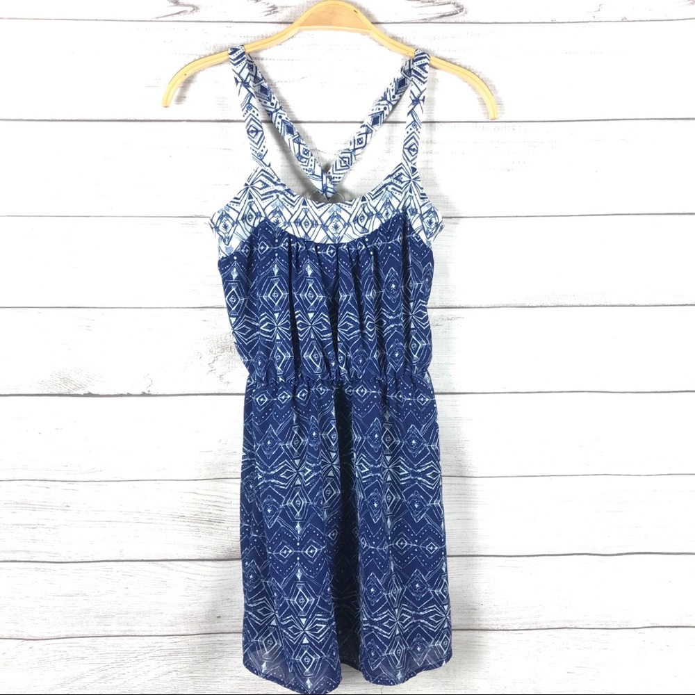 Rewind Empire Waist Cross Back Cute Summer Dress